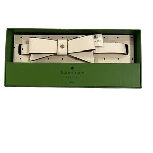 Kate Spade Bow Belt White with Gold Spade Faux Leather NWT L/XL
